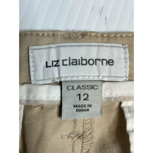 Liz Claiborne Womens Classic Size 12‎ Khaki Dress Pants Casual Chino Stretch - Picture 5 of 8